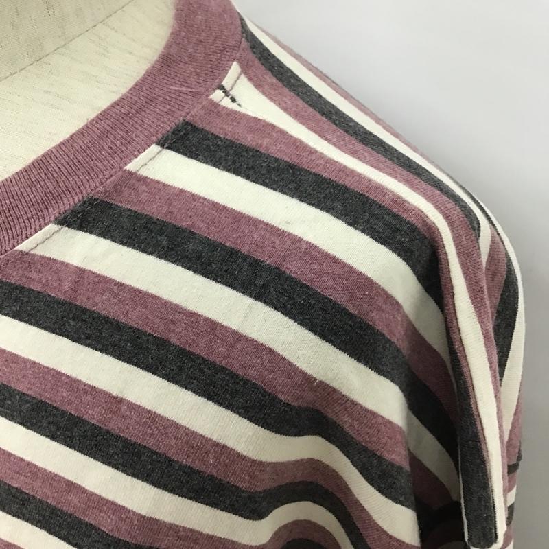 古着 USED Tシャツ 半袖 ミッキーマウス ディズニー プリント XL ボーダー柄 黒 / ブラック / X 紫 / パープル / X アイボリー / アイボリー /  メンズ USED 古着 中古 10099688