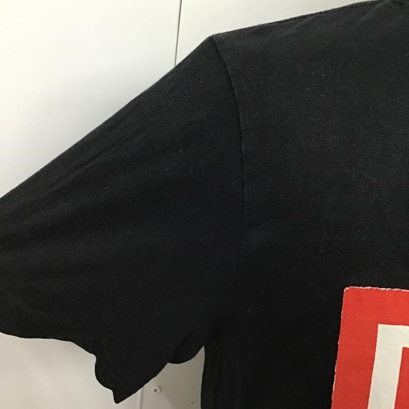 ディーゼル DIESEL Tシャツ 半袖 クルーネック ロゴ S プリント 黒 / ブラック /  メンズ USED 古着 中古 10099697