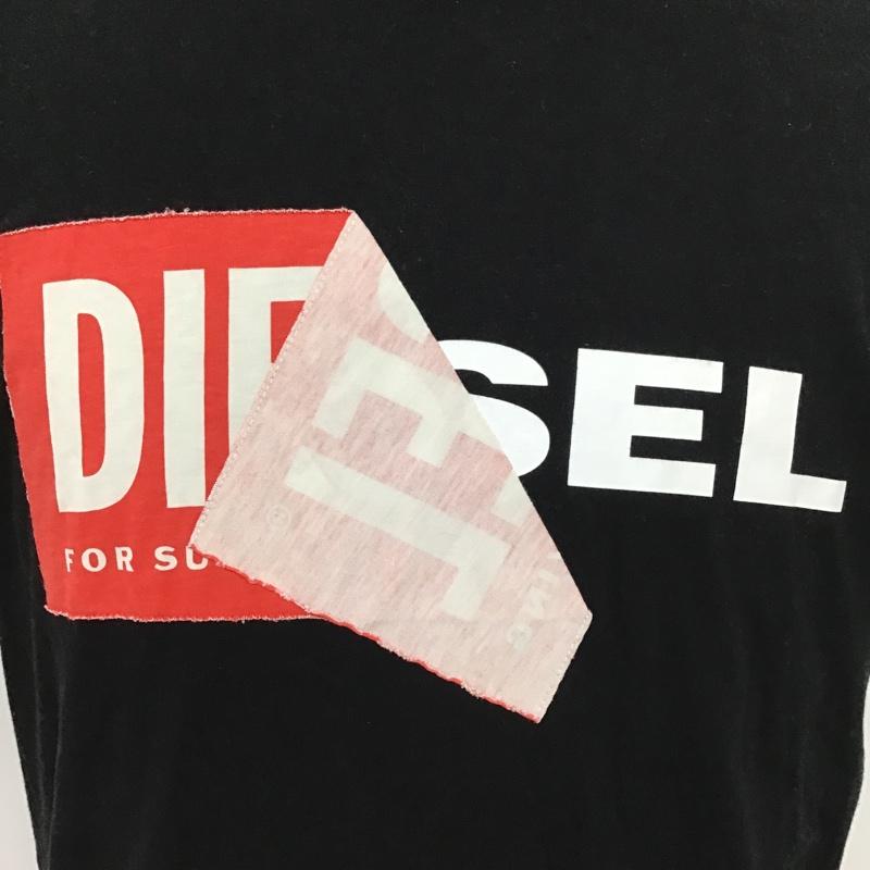 ディーゼル DIESEL Tシャツ 半袖 クルーネック ロゴ S プリント 黒 / ブラック /  メンズ USED 古着 中古 10099697