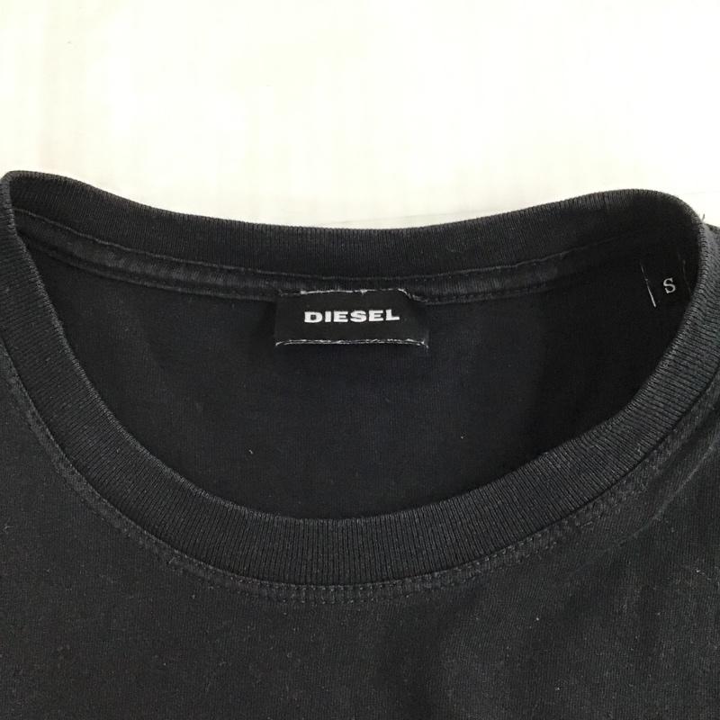 ディーゼル DIESEL Tシャツ 半袖 クルーネック ロゴ S プリント 黒 / ブラック /  メンズ USED 古着 中古 10099697
