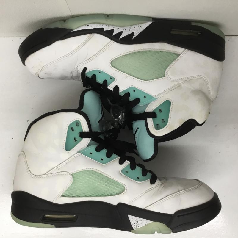 ナイキ NIKE スニーカー スニーカー AIR JORDAN 5 RETRO ISLAND GREEN エアジョーダン5 レトロ アイランド グリーン CN2932-100 27.0cm ロゴ、文字 白 / ホワイト / X 薄緑 / ライトグリーン /  メンズ USED 古着 中古 10099726