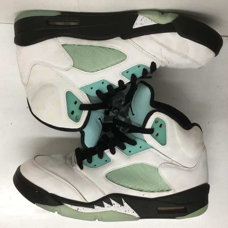 ナイキ NIKE スニーカー スニーカー AIR JORDAN 5 RETRO ISLAND GREEN エアジョーダン5 レトロ アイランド グリーン CN2932-100 27.0cm ロゴ、文字 白 / ホワイト / X 薄緑 / ライトグリーン /  メンズ USED 古着 中古 10099726