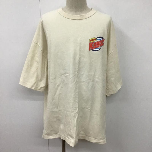 ケボズ KEBOZ Tシャツ 半袖 半袖カットソー プリントTシャツ クルーネックシャツ クルーネックカットソー XL プリント ベージュ / ベージュ /  メンズ USED 古着 中古 10099745