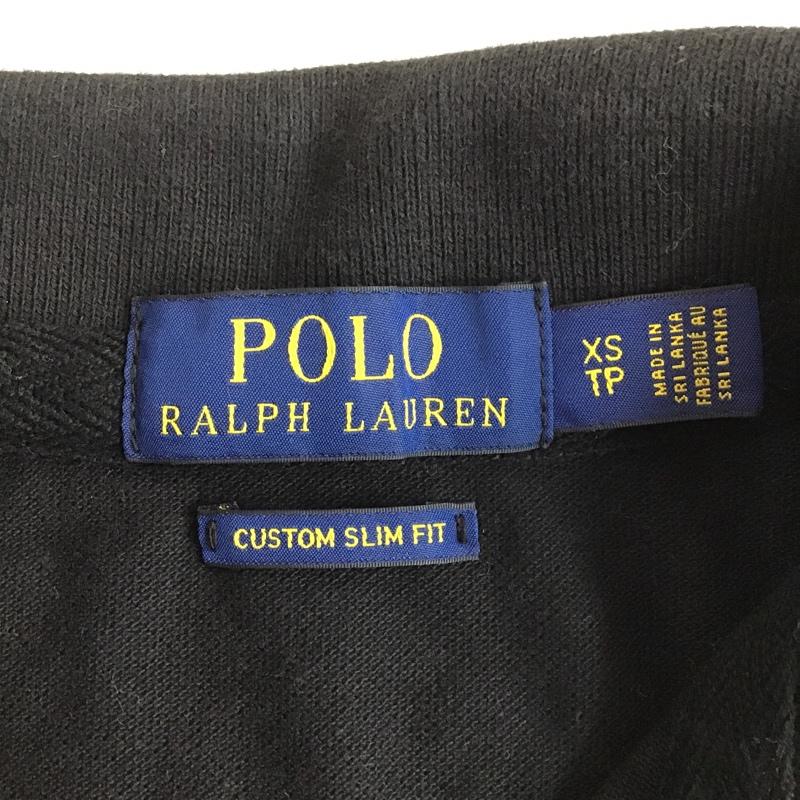 ポロラルフローレン POLO RALPH LAUREN ポロシャツ 半袖 半袖ポロシャツ カラーシャツカットソー 刺繍カットソー 半袖カットソー XS ロゴ、文字 黒 / ブラック /  メンズ USED 古着 中古 10099748