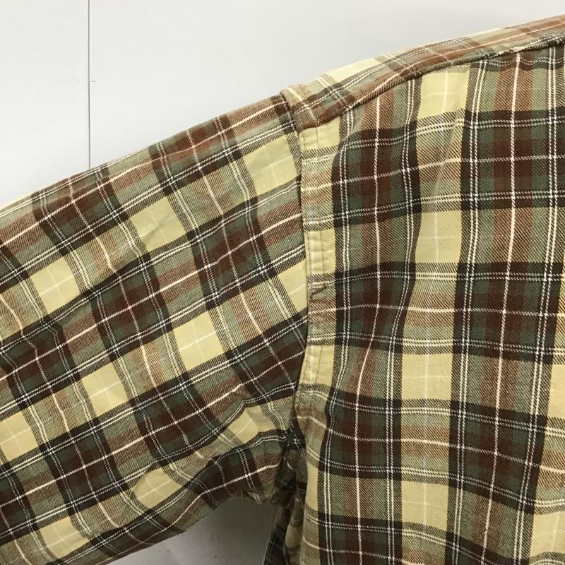 エルエルビーン L.L.Bean シャツ、ブラウス 長袖 OMT37 ボタンダウン コットン XL チェック ベージュ / ベージュ / X カーキ / カーキ / X 茶 / ブラウン / X 白 / ホワイト / X ダークブラウン / ダークブラウン /  メンズ USED 古着 中古 10099810