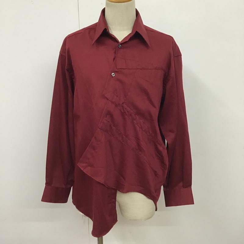 古着 USED シャツ、ブラウス 長袖 無地 えんじ / ワインレッド /  メンズ USED 古着 中古 10099833