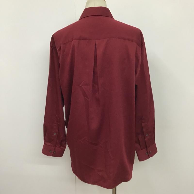古着 USED シャツ、ブラウス 長袖 無地 えんじ / ワインレッド /  メンズ USED 古着 中古 10099833