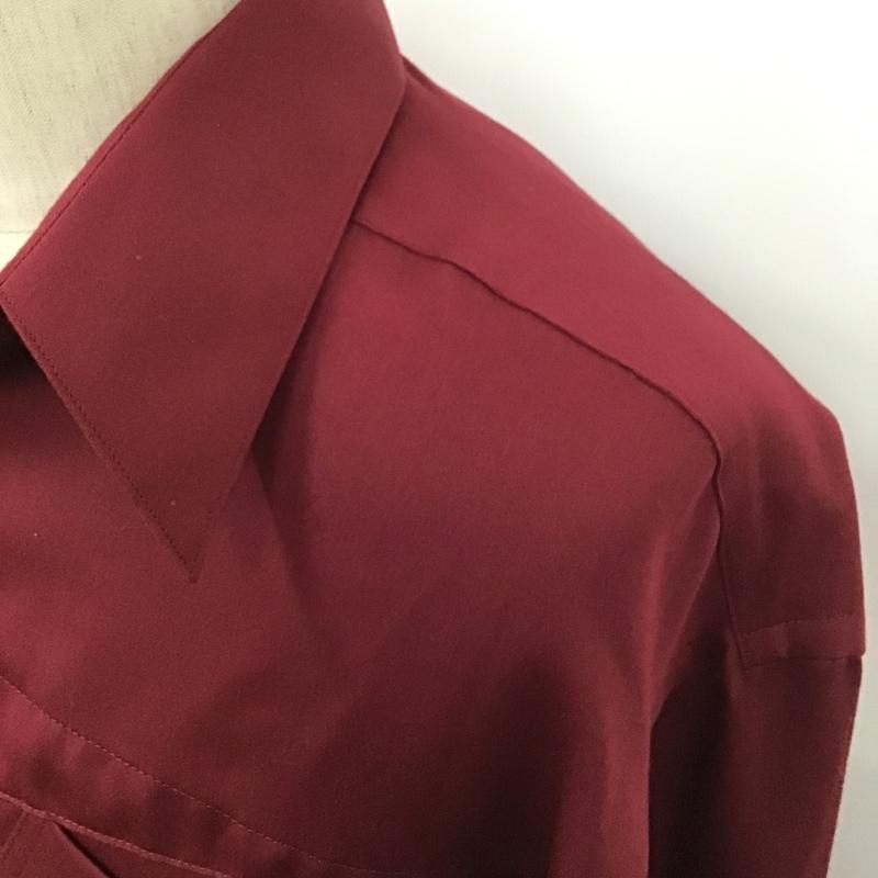 古着 USED シャツ、ブラウス 長袖 無地 えんじ / ワインレッド /  メンズ USED 古着 中古 10099833