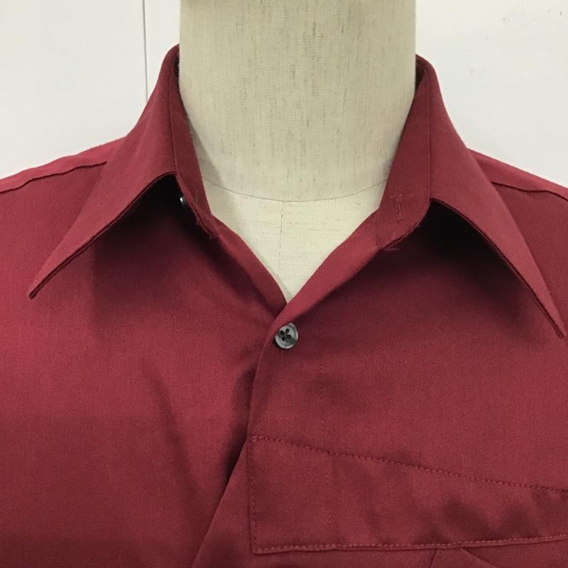 古着 USED シャツ、ブラウス 長袖 無地 えんじ / ワインレッド /  メンズ USED 古着 中古 10099833