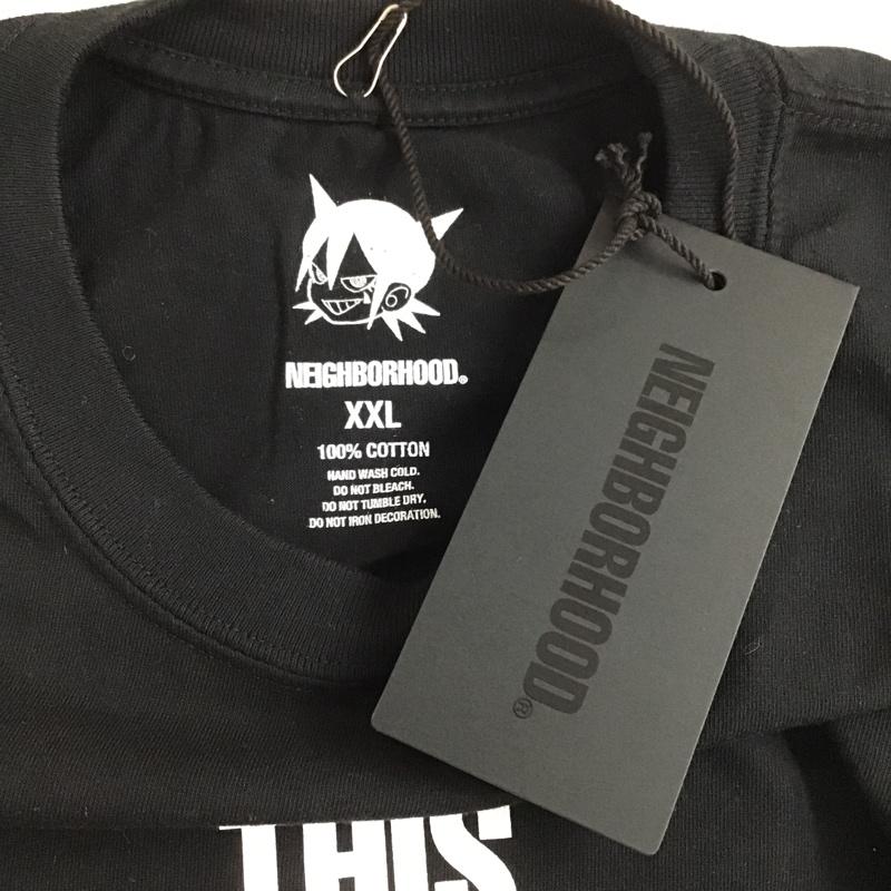 ネイバーフッド NEIGHBORHOOD Tシャツ 半袖 231PCJIN-ST02S JUN INAGAWA バックプリント ロゴ XXL キャラクター 黒 / ブラック /  メンズ USED 古着 中古 10099835