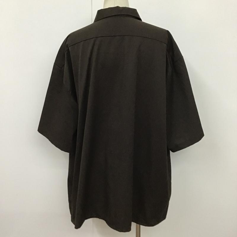 ディッキーズ Dickies シャツ、ブラウス 半袖 1574DB ワークシャツ 4XL 無地 ダークブラウン / ダークブラウン /  メンズ USED 古着 中古 10099839