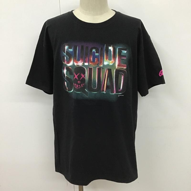 古着 USED Tシャツ 半袖 SUICIDE SQUAD DCコミックス 映画 L ロゴ、文字 黒 / ブラック /  メンズ USED 古着 中古 10099849