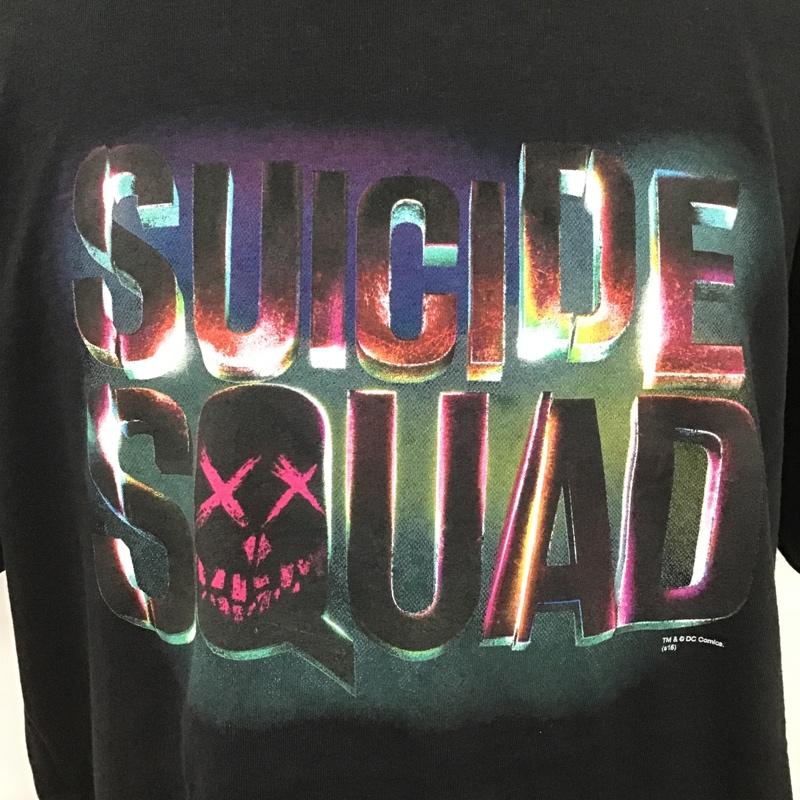 古着 USED Tシャツ 半袖 SUICIDE SQUAD DCコミックス 映画 L ロゴ、文字 黒 / ブラック /  メンズ USED 古着 中古 10099849