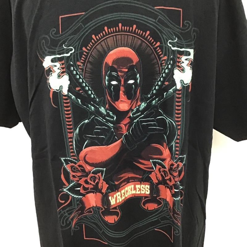 フルーツオブザルーム FRUIT OF THE LOOM Tシャツ 半袖 MARVEL 映画 XL キャラクター 黒 / ブラック /  メンズ USED 古着 中古 10099850