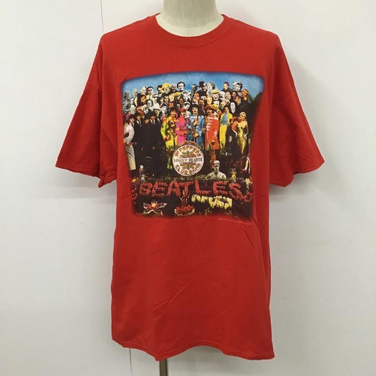 古着 USED Tシャツ 半袖 THE BEATLES ビートルズ SGT.PEPPER XL プリント 赤 / レッド /  メンズ USED 古着 中古 10099852