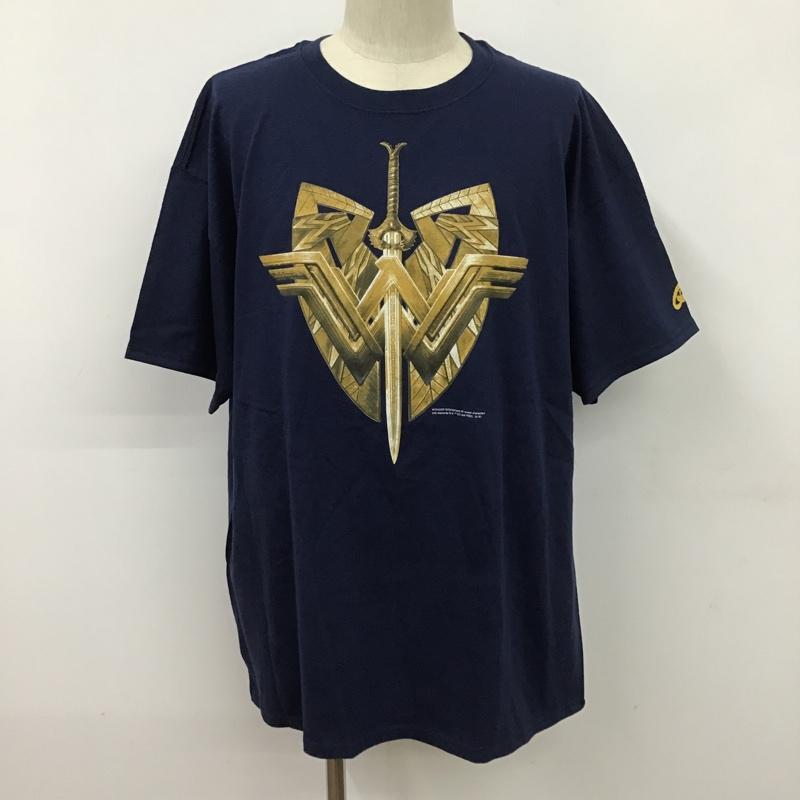古着 USED Tシャツ 半袖 ワンダーウーマン TM DCコミックス 映画 XL プリント 紺 / ネイビー /  メンズ USED 古着 中古 10099855
