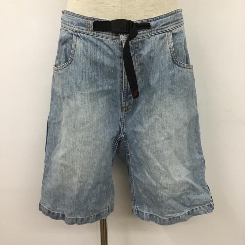 グラミチ GRAMICCI パンツ ショートパンツ GKH-S809 デニム ハーフパンツ L ロゴ、文字 水色 / ライトブルー /  メンズ USED 古着 中古 10099859