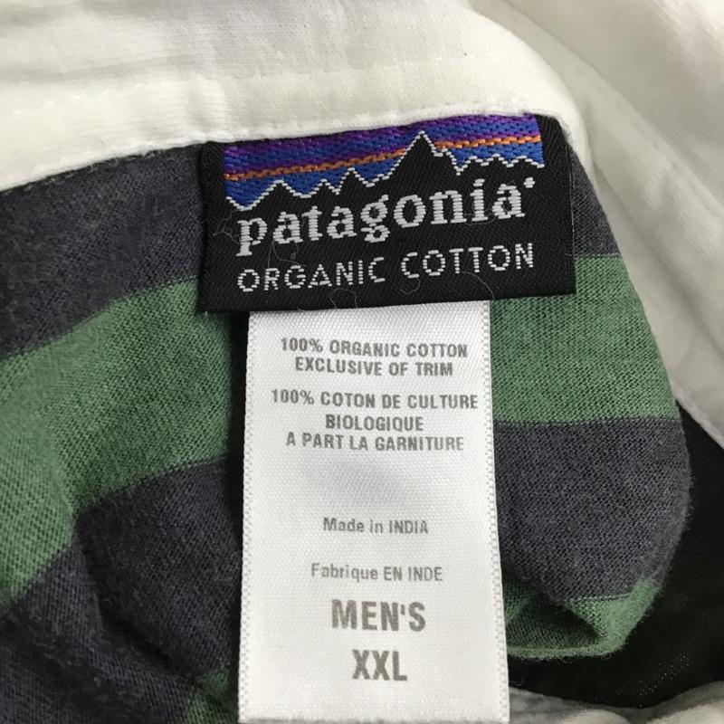 パタゴニア patagonia カットソー 半袖 半袖カットソー ポロシャツ カラーシャツ カジュアルシャツ ボーダーカットソー XXL ボーダー柄 緑 / グリーン / X 紺 / ネイビー / X 白 / ホワイト /  メンズ USED 古着 中古 10099862