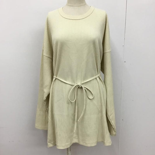 スライ SLY カットソー 長袖 030CAY80-5960 WRAP LOOSE LS TOPS FREE 無地 オフホワイト / オフホワイト /  レディース USED 古着 中古 10099890