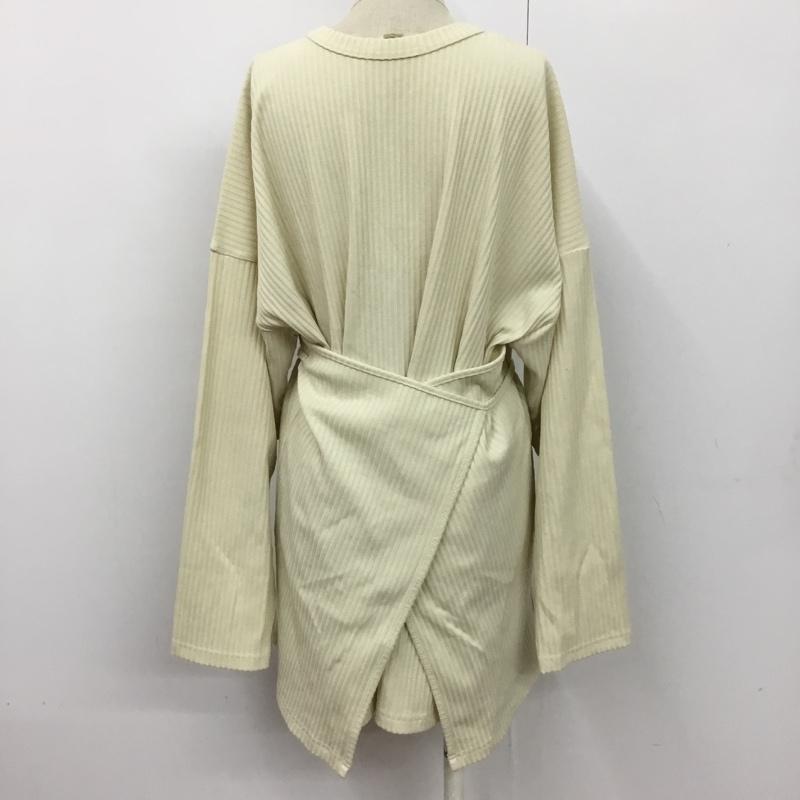 スライ SLY カットソー 長袖 030CAY80-5960 WRAP LOOSE LS TOPS FREE 無地 オフホワイト / オフホワイト /  レディース USED 古着 中古 10099890