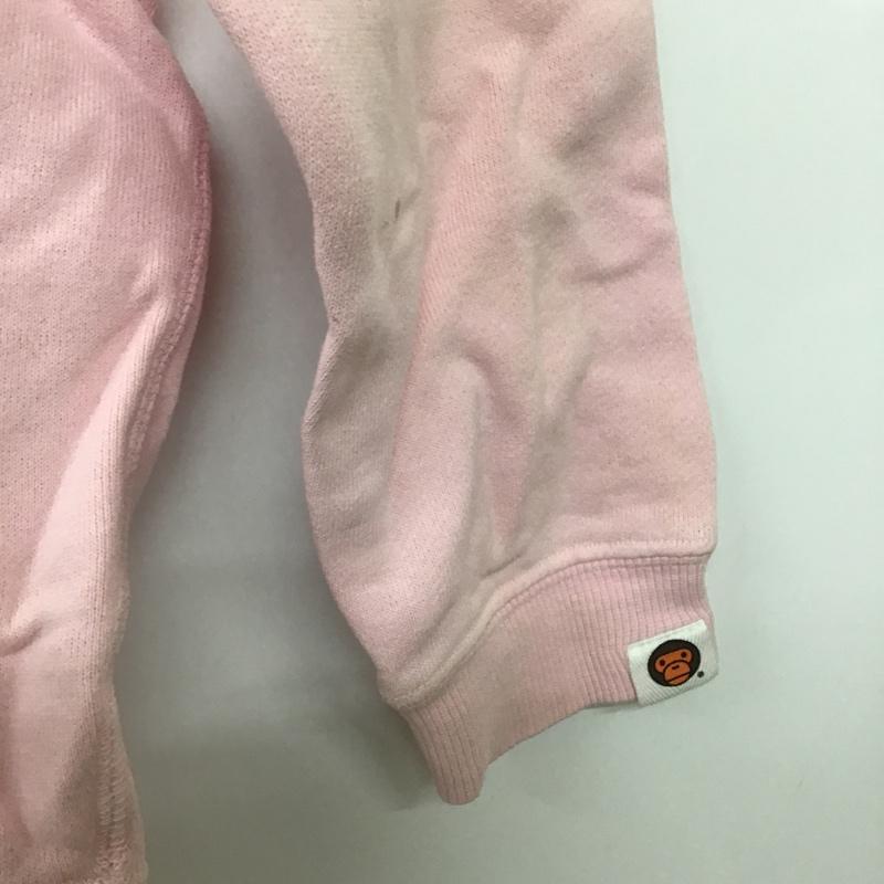 アベイシングエイプ A BATHING APE トレーナー 長袖 長袖スウェット 長袖トレーナー リブカットソー 長袖カットソー プリントトレーナー 120cm ロゴ、文字 桃 / ピンク /  ボーイズ USED 古着 中古 10099919