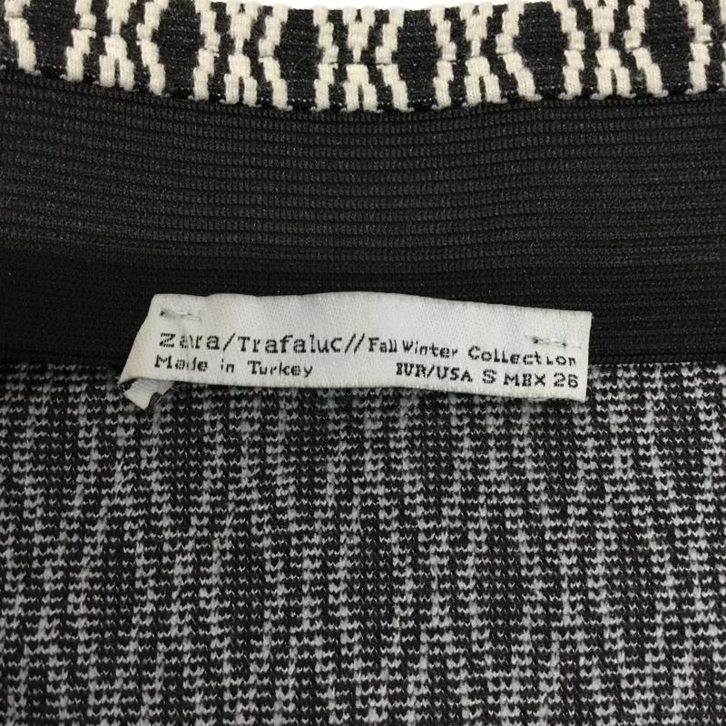 ザラ ZARA TRAFALUC スカート ミニスカート サイドファスナー S 総柄 黒 / ブラック / X 白 / ホワイト /  レディース USED 古着 中古 10099936