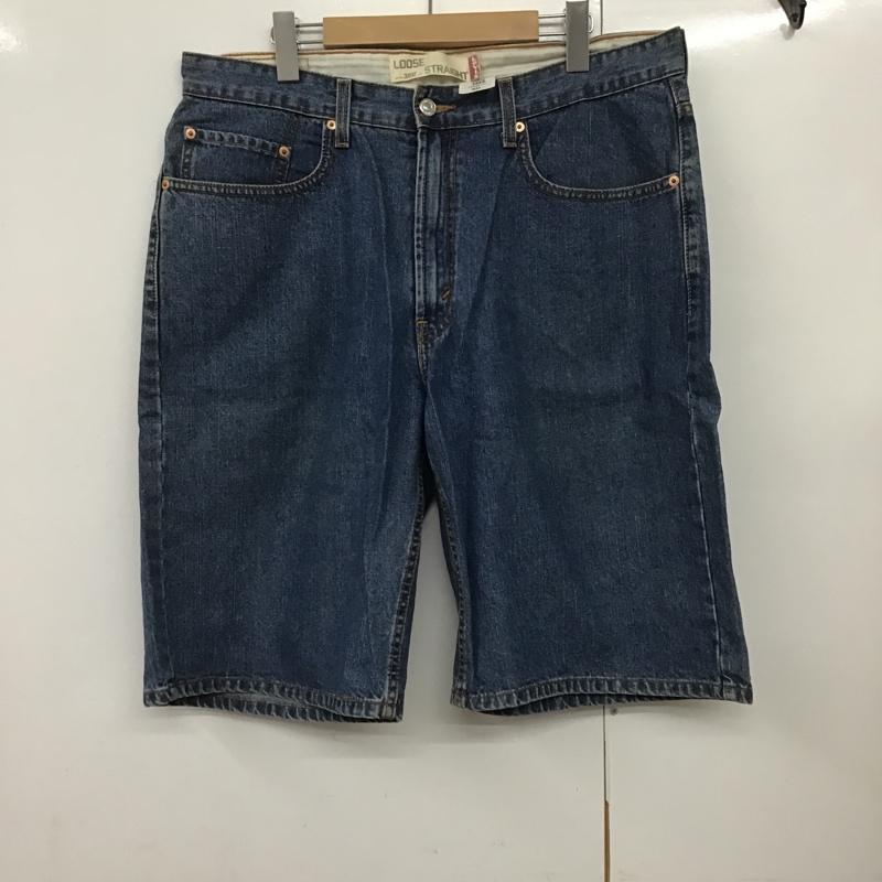 リーバイス Levi's パンツ ショートパンツ 569 LOOSE FIT デニム ジーンズ W34 34インチ 無地 青 / ブルー /  メンズ USED 古着 中古 10099960