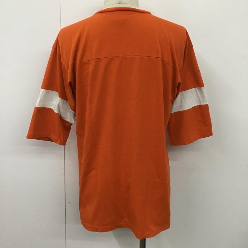 ロゴセブン LOGO7 Tシャツ 半袖 半袖カットソー プリントTシャツ クルーネックカットソー Vネックカットソー プリント 橙 / オレンジ /  メンズ USED 古着 中古 10099966