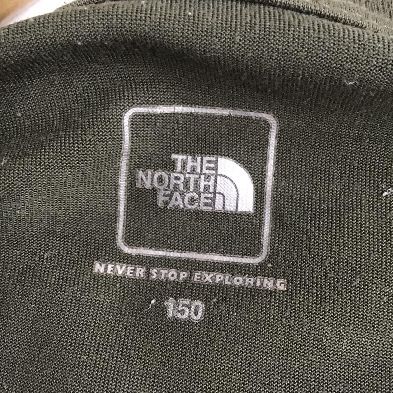 ザノースフェイス THE NORTH FACE カットソー 長袖 NTJ12134 バグフリーバックロゴロンT 長袖Tシャツ キッズ 虫よけ プリントTシャツ 150cm ロゴ、文字 カーキ / カーキ /  ボーイズ USED 古着 中古 10099967