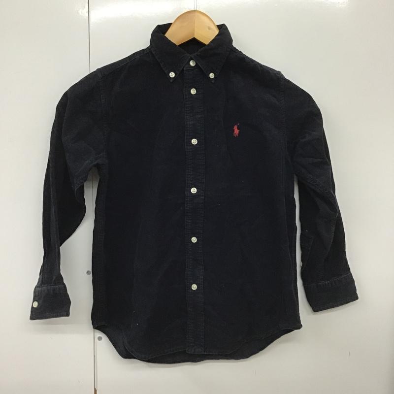 ラルフローレン RALPHLAUREN シャツ、ブラウス 長袖 長袖シャツ カジュアルシャツ カラーシャツ ボタンダウンシャツ 刺繍シャツ 130cm ロゴ、文字 X 刺繍 紺 / ネイビー /  メンズ USED 古着 中古 10099969