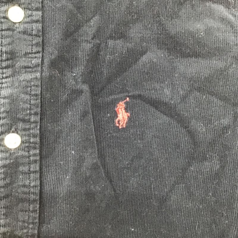 ラルフローレン RALPHLAUREN シャツ、ブラウス 長袖 長袖シャツ カジュアルシャツ カラーシャツ ボタンダウンシャツ 刺繍シャツ 130cm ロゴ、文字 X 刺繍 紺 / ネイビー /  メンズ USED 古着 中古 10099969