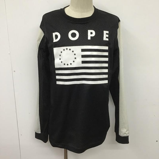 ドープ DOPE カットソー 長袖 長袖カットソー クルーネックカットソー ロングスリーブカットソー L ロゴ、文字 白 / ホワイト / X 黒 / ブラック /  メンズ USED 古着 中古 10099984