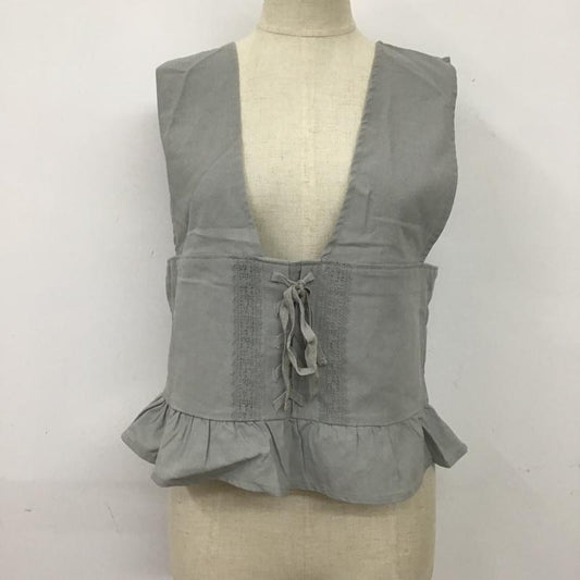 エヘカソポ ehka sopo ベスト ベスト MFT-1709356 ビスチェ ベスト ノースリーブカットソー FREE 無地 灰 / グレー /  レディース USED 古着 中古 10099998