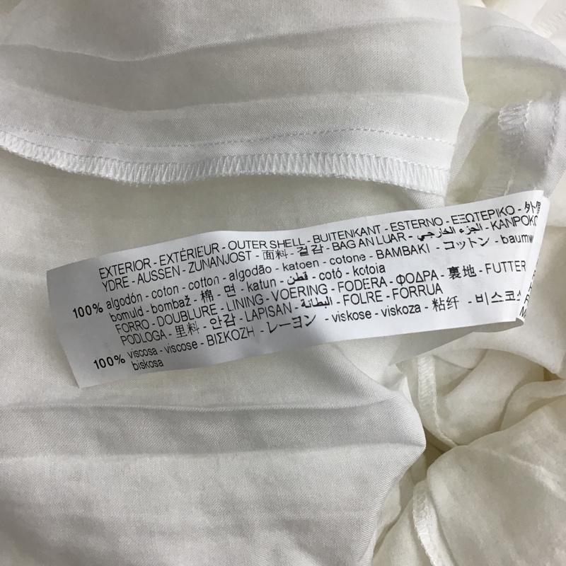 ザラ ZARA ワンピース ロングスカート 長袖ワンピース フレアワンピース ウエスト切り替えワンピース ロングワンピース L 総柄 X 刺繍 白 / ホワイト /  レディース USED 古着 中古 10099999
