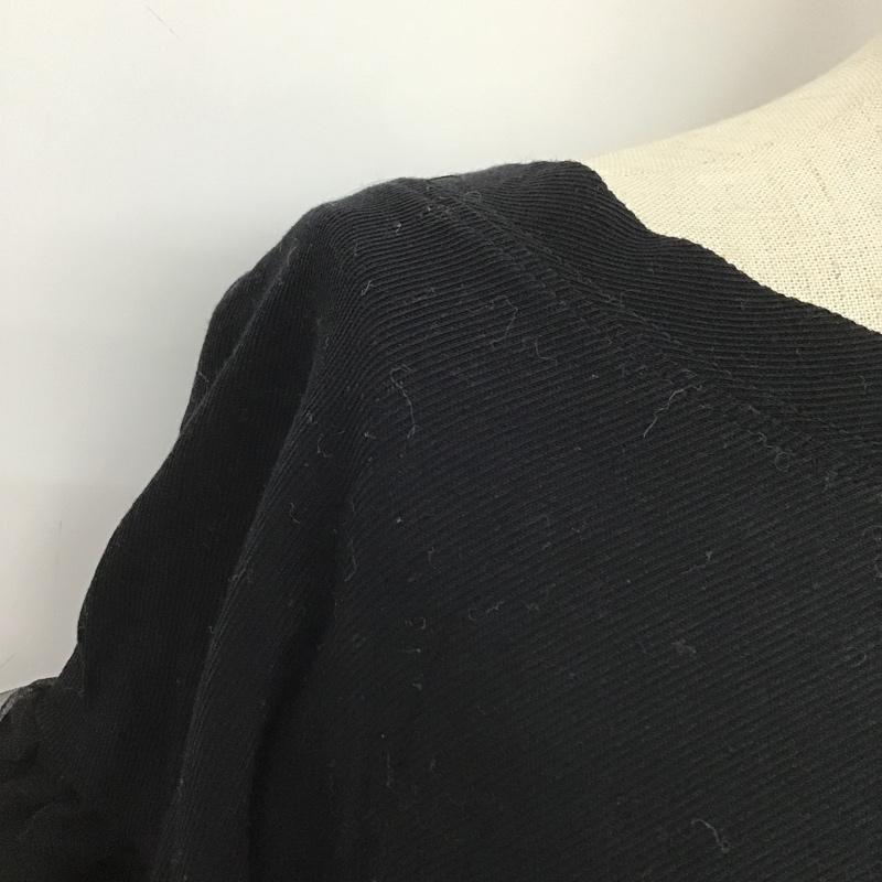 ジーナシス JEANASIS カットソー 半袖 JS062870SB チュールボリュームスリーブカットソー クルーネックカットソー 半袖カットソー FREE 無地 黒 / ブラック /  レディース USED 古着 中古 10100000