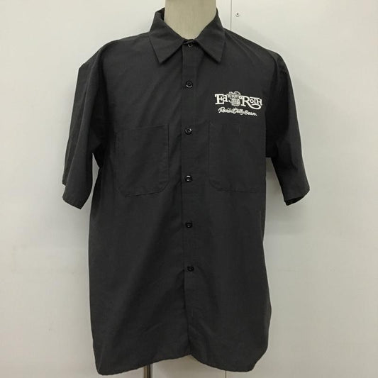 レッドキャップ RED KAP シャツ、ブラウス 半袖 redkap×ratfink 半袖シャツ カラーシャツ コラボ カジュアルシャツ L ロゴ、文字 灰 / グレー /  メンズ USED 古着 中古 10100020