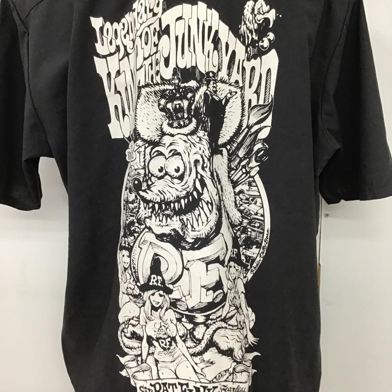 レッドキャップ RED KAP シャツ、ブラウス 半袖 redkap×ratfink 半袖シャツ カラーシャツ コラボ カジュアルシャツ L ロゴ、文字 灰 / グレー /  メンズ USED 古着 中古 10100020