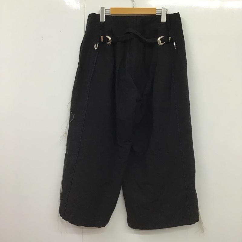 レー Leh パンツ スラックス LEH790 バンドワイドスラックス ワイドパンツ カジュアルパンツ ストレートパンツ S 無地 紺 / ネイビー /  メンズ USED 古着 中古 10100022