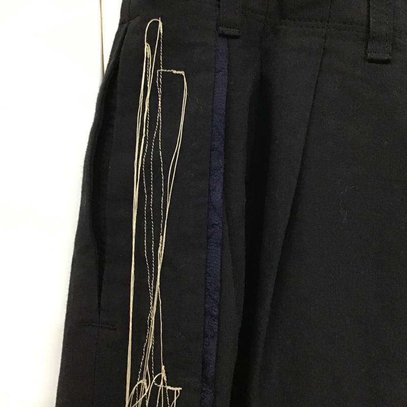 レー Leh パンツ スラックス LEH790 バンドワイドスラックス ワイドパンツ カジュアルパンツ ストレートパンツ S 無地 紺 / ネイビー /  メンズ USED 古着 中古 10100022