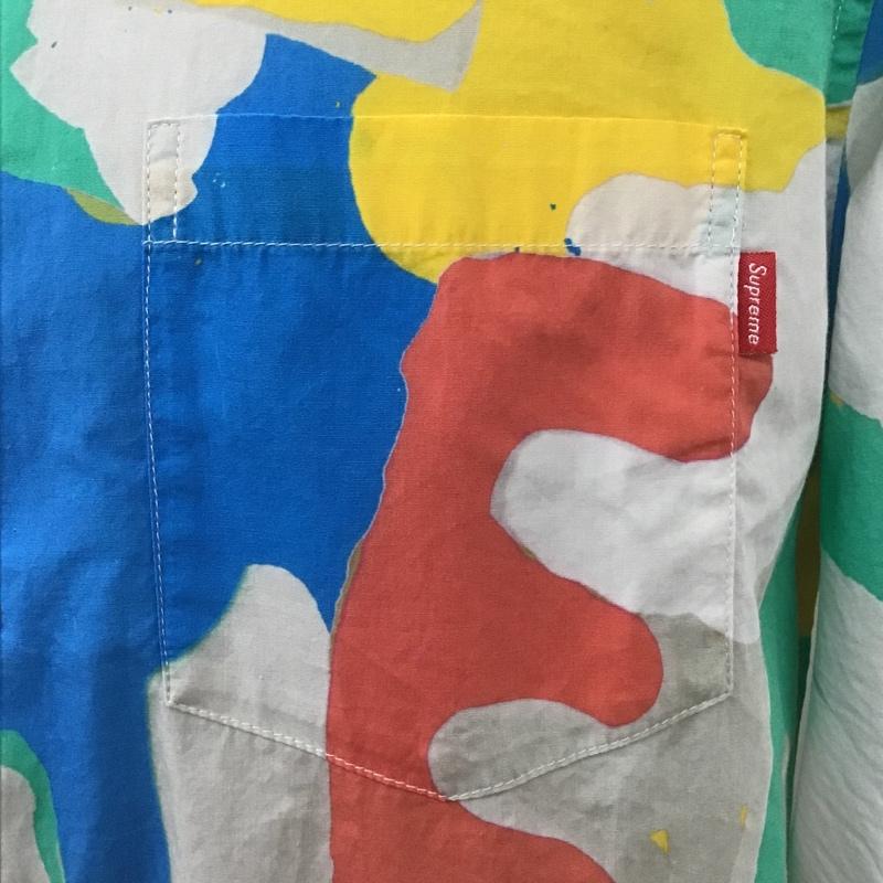 シュプリーム Supreme シャツ、ブラウス 長袖 20SS PaintedLogoShirt ロゴペイントシャツ 長袖シャツ ボタンダウンシャツ S ロゴ、文字 X 総柄 マルチカラー / マルチカラー /  メンズ USED 古着 中古 10100033