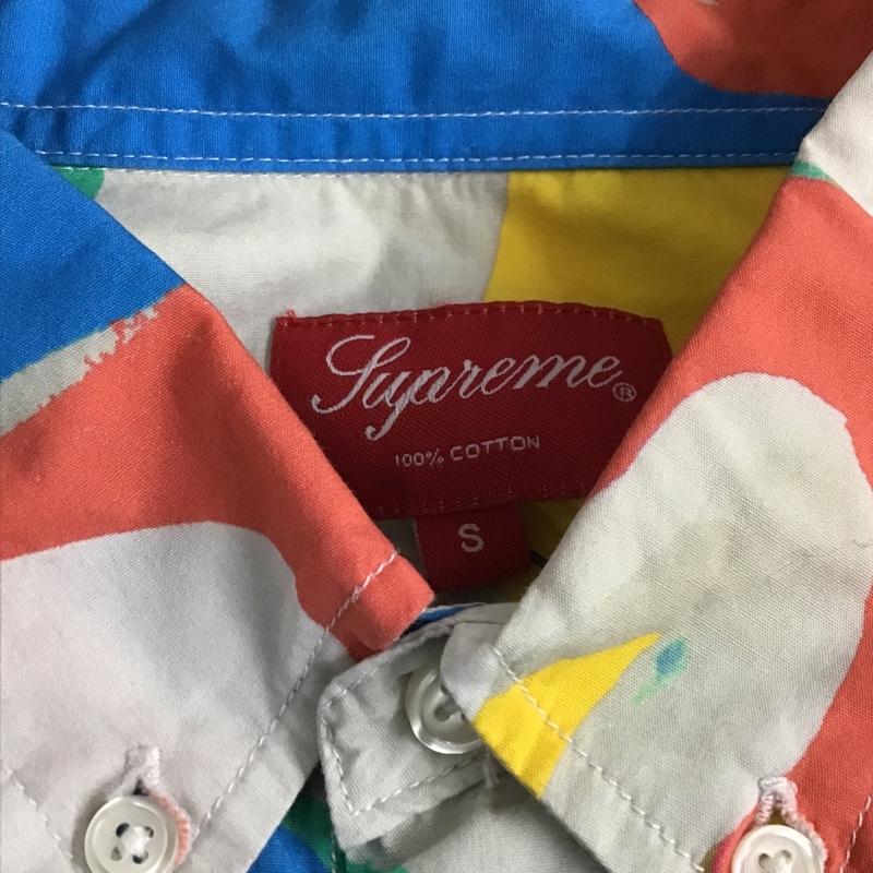 シュプリーム Supreme シャツ、ブラウス 長袖 20SS PaintedLogoShirt ロゴペイントシャツ 長袖シャツ ボタンダウンシャツ S ロゴ、文字 X 総柄 マルチカラー / マルチカラー /  メンズ USED 古着 中古 10100033