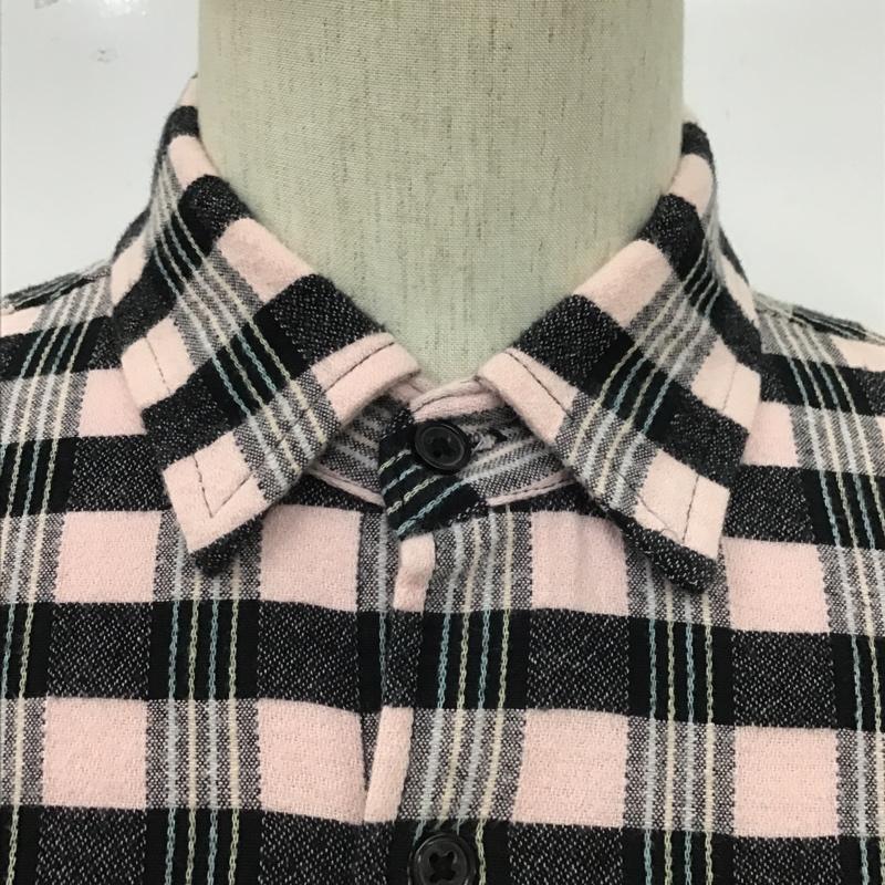 シュプリーム Supreme シャツ、ブラウス 長袖 17SS CHECKERPLAIDFLANNELSHIRT 長袖シャツ チェックシャツ カジュアルシャツ M チェック 黒 / ブラック / X 桃 / ピンク /  メンズ USED 古着 中古 10100034