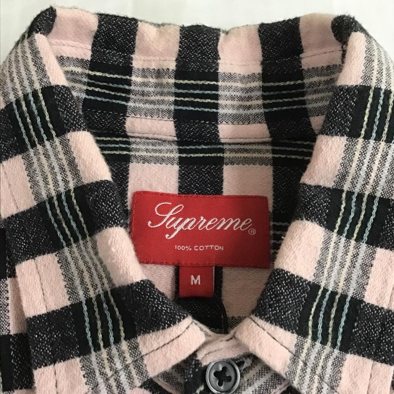 シュプリーム Supreme シャツ、ブラウス 長袖 17SS CHECKERPLAIDFLANNELSHIRT 長袖シャツ チェックシャツ カジュアルシャツ M チェック 黒 / ブラック / X 桃 / ピンク /  メンズ USED 古着 中古 10100034
