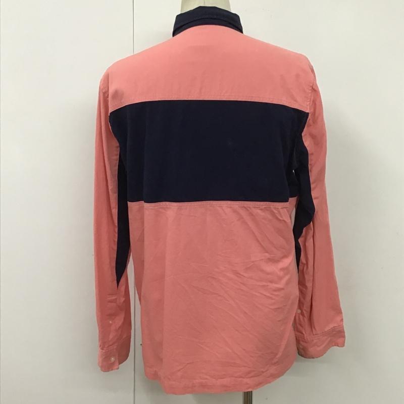 シュプリーム Supreme シャツ、ブラウス 長袖 14SS Canvas Pullover Shirt ハーフジップ M ワンポイント 紺 / ネイビー / X 桃 / ピンク /  メンズ USED 古着 中古 10100065