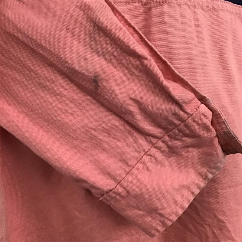 シュプリーム Supreme シャツ、ブラウス 長袖 14SS Canvas Pullover Shirt ハーフジップ M ワンポイント 紺 / ネイビー / X 桃 / ピンク /  メンズ USED 古着 中古 10100065