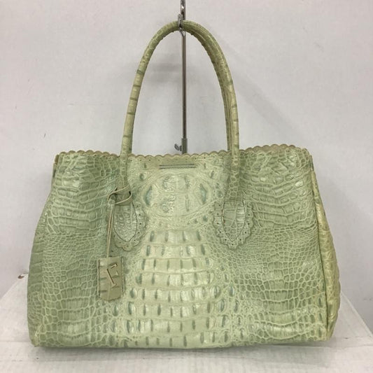 フルラ FURLA トートバッグ トートバッグ クロコ型押し F5901  薄緑 / ライトグリーン /  レディース USED 古着 中古 10100127
