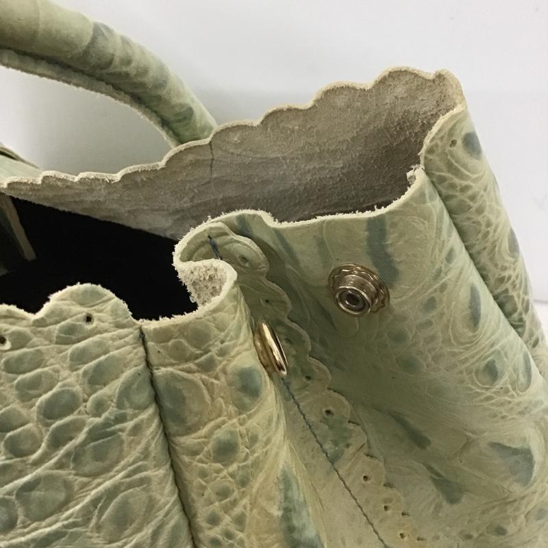 フルラ FURLA トートバッグ トートバッグ クロコ型押し F5901  薄緑 / ライトグリーン /  レディース USED 古着 中古 10100127