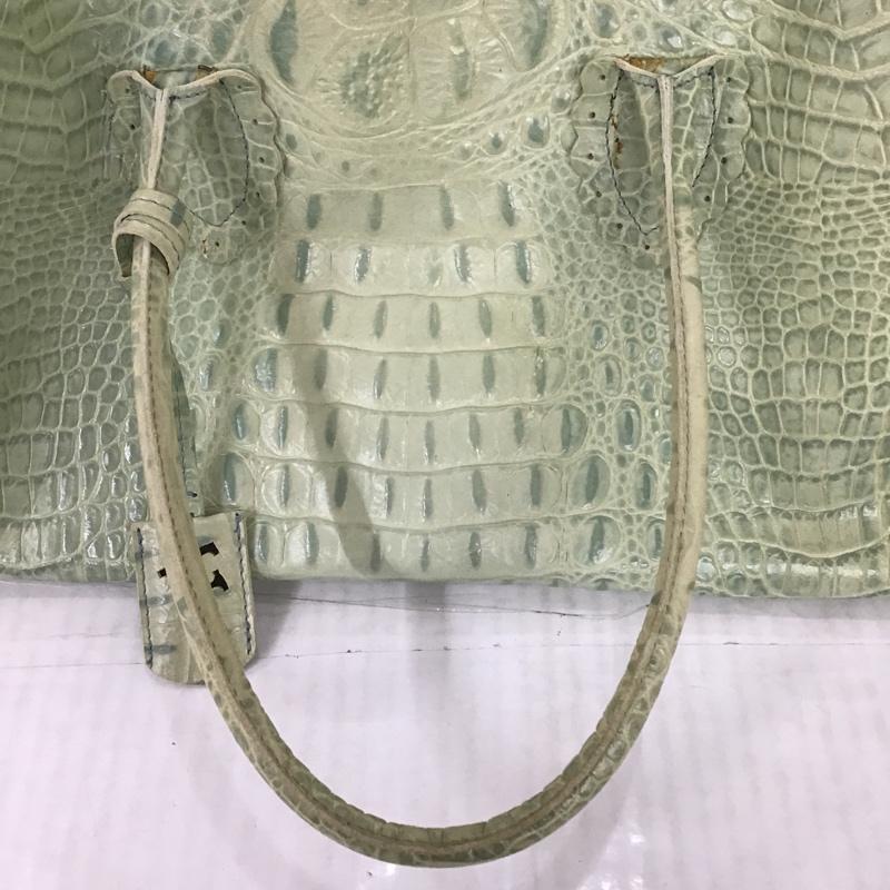 フルラ FURLA トートバッグ トートバッグ クロコ型押し F5901  薄緑 / ライトグリーン /  レディース USED 古着 中古 10100127
