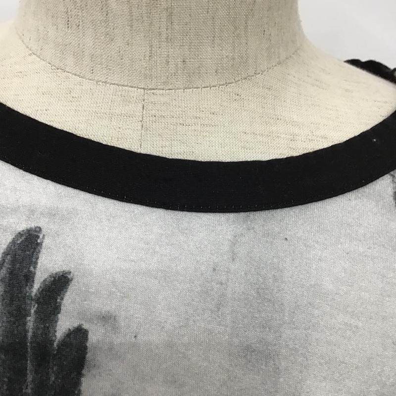 グラウンドワイ Ground Y Tシャツ 半袖 GT-T69-045 鳥獣戯画 Tシャツ 半袖カットソー クルーネックカットソー プリントTシャツ 3 プリント 黒 / ブラック / X 灰 / グレー /  メンズ USED 古着 中古 10100129