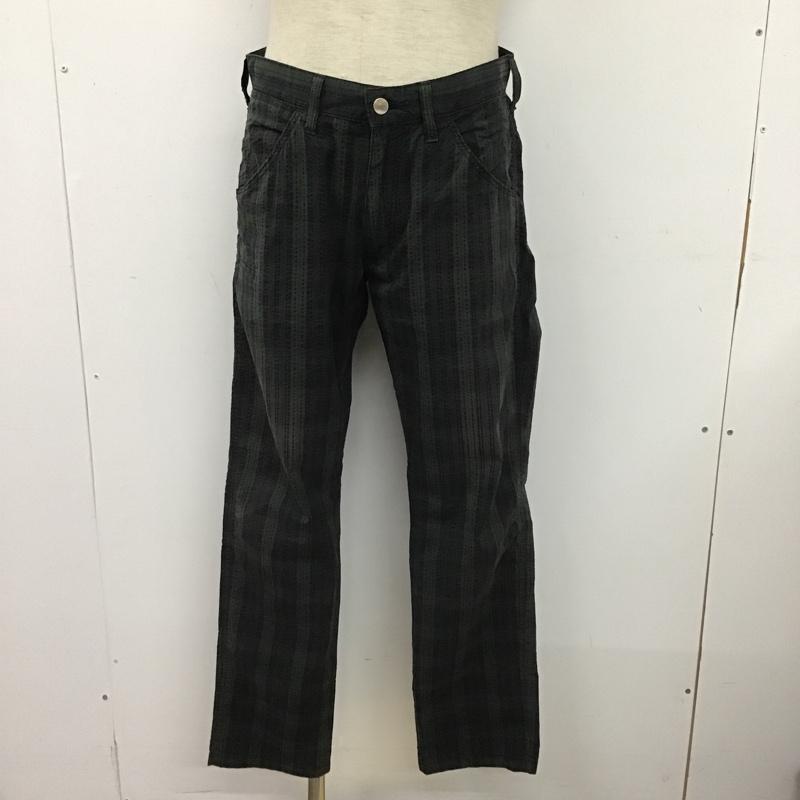 ビームスゴルフ BEAMS GOLF パンツ チノパン チェックパンツ カジュアルパンツ スリムパンツ スラックスパンツ ストレッチ wrangler コラボ M チェック カーキ / カーキ / X 紺 / ネイビー /  メンズ USED 古着 中古 10100137